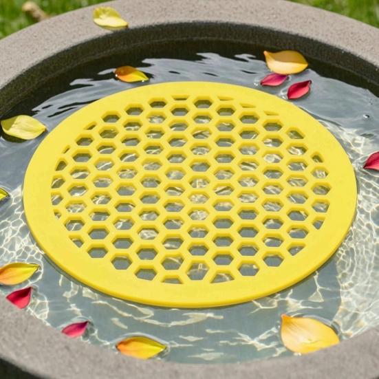 Floating Bee Island, Honeycomb Design Bee Drinking Platform, Safe Bee Float for Bees Butterflies Cup Garden Backyard Pollinators
