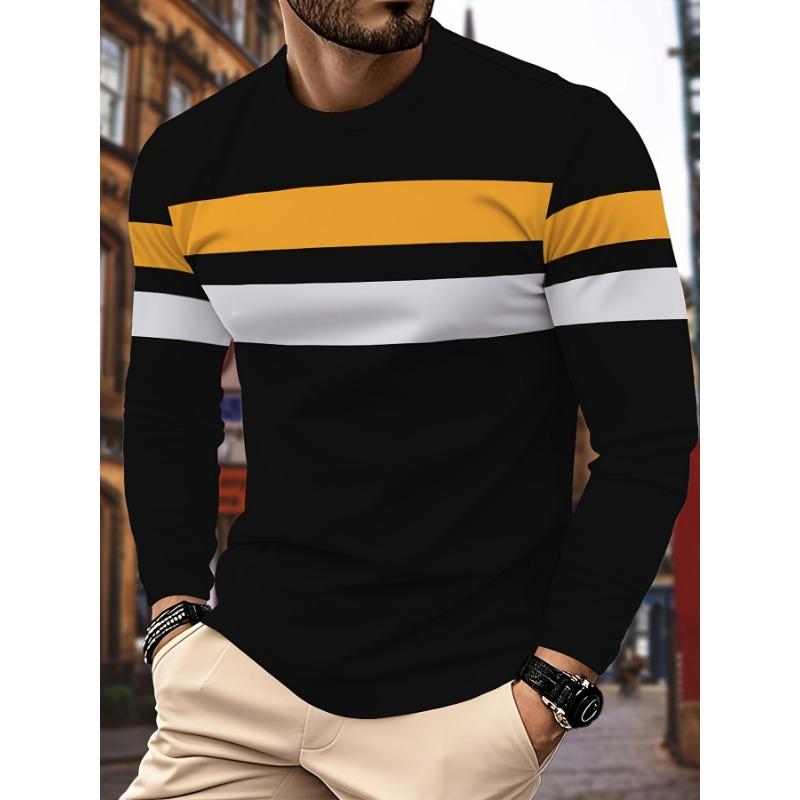 Men's Fashionable Casual Round Neck Long Sleeved Streetwear