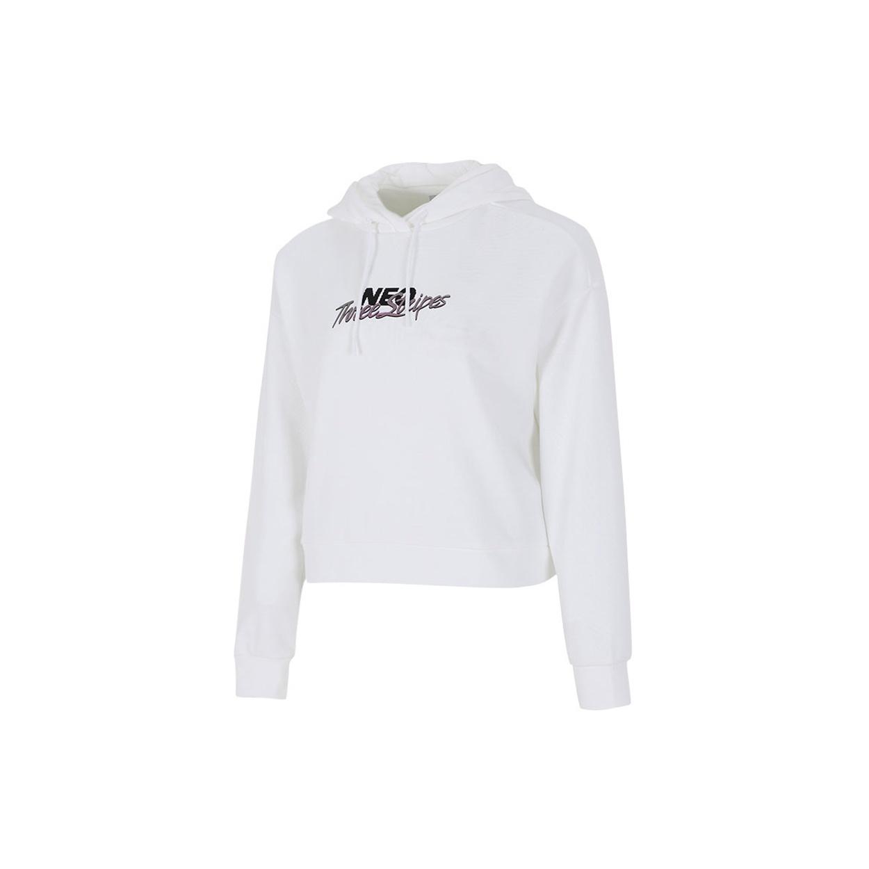(WMNS) adidas neo Alphabet Logo Printing Sports Hoodie White Women s H18577 XL