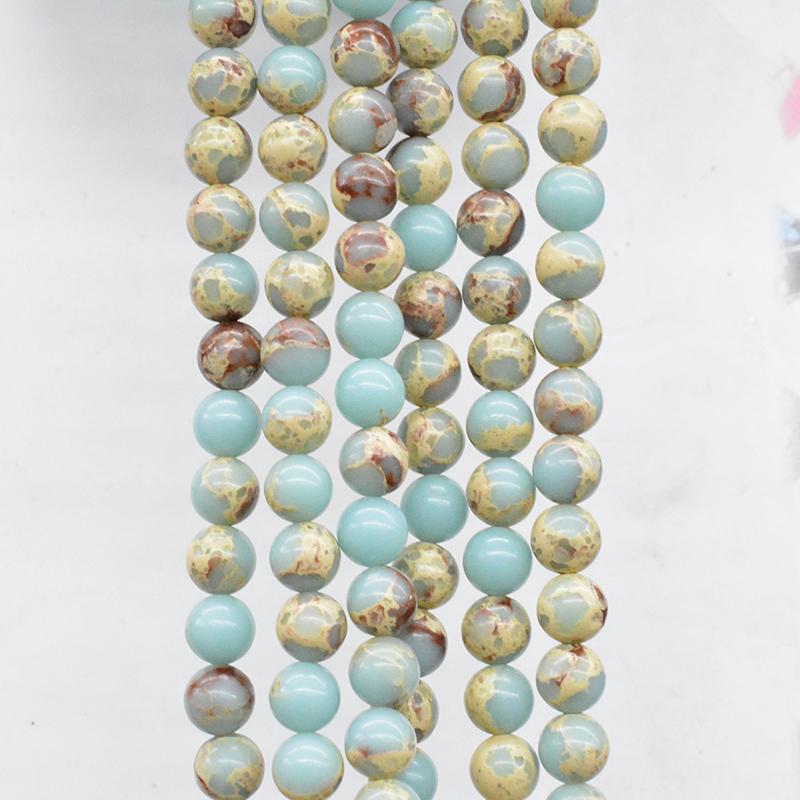 Χάντρες Δέρματος Φιδιού Στρογγυλές Χαλαρές Χάντρες Πέτρας 4/6/8/10/12mm για DIY Κατασκευή Κοσμημάτων Βραχιόλι Γούρι για Κέντημα