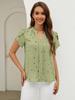 Women's 2026 Summer V-neck Love Petal Sleeve Shirt Temperament Women's Top