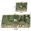 Green Windowsill Bunny Print Extended Mouse Pad Cute Forest Rabbit Nonslip Desktop Keyboard Mat