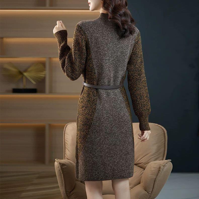 2025 Neuer Stil Schmeichelndes Kleines Kleid für Herbst/Winter: Perfekt zum Schichten mit Mänteln, Wolle und langärmeligen Strickkleidern.