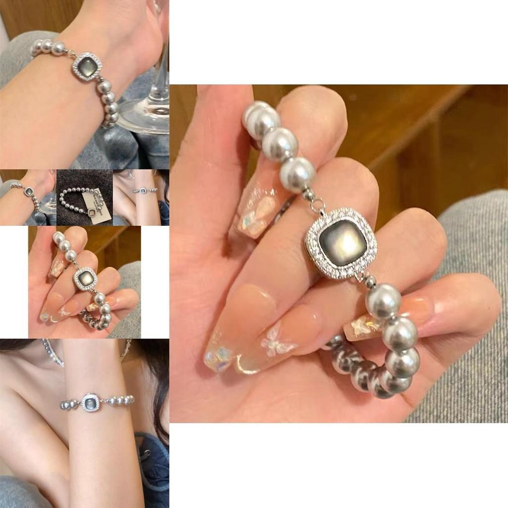 Exquisite Vintage Geometric Pearl Bracelet Elegant And Stylish Spring 2024 Jewelry