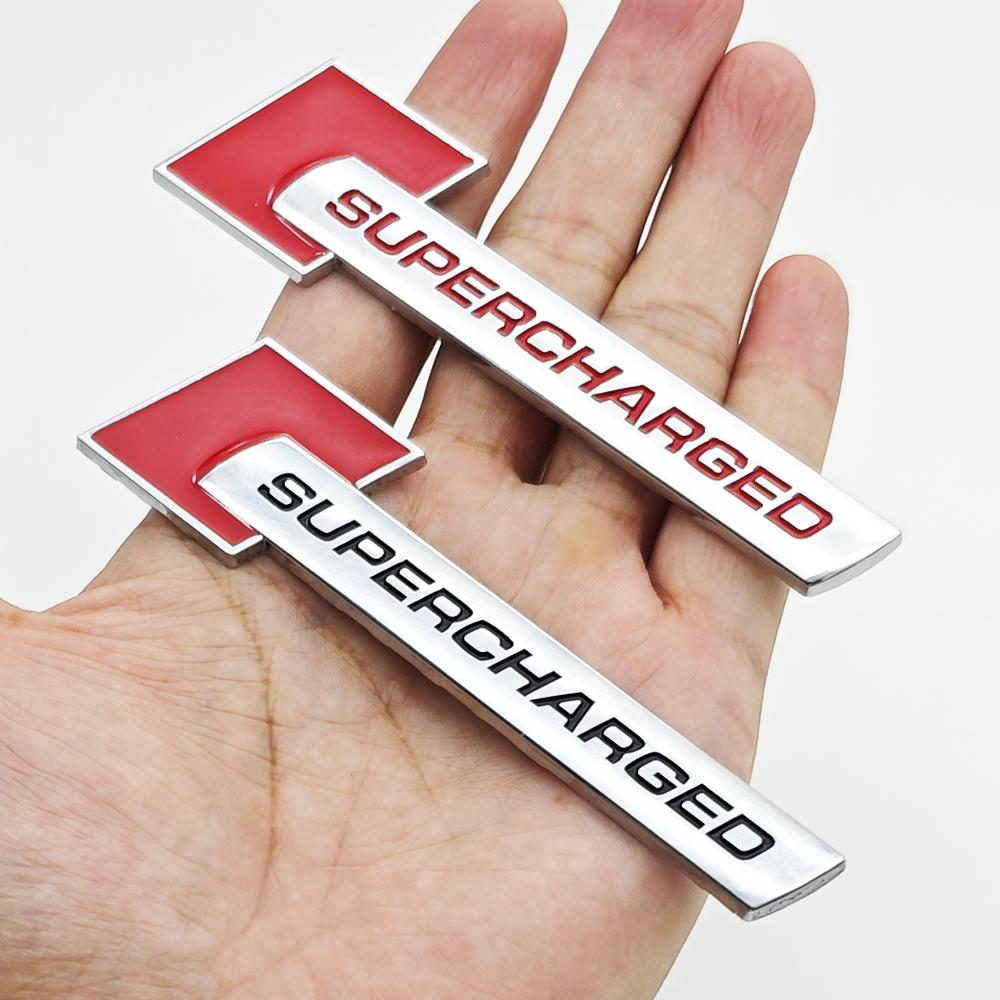 3D Metal Car Sticker Supercharged Logo Emblem Trunk Fender Badge for Audi A1 A2 A3 A4 A5 A6 A7 A8 Q2 Q3 Q4 Q5 Q7 Q8 TT S3 S4 S5