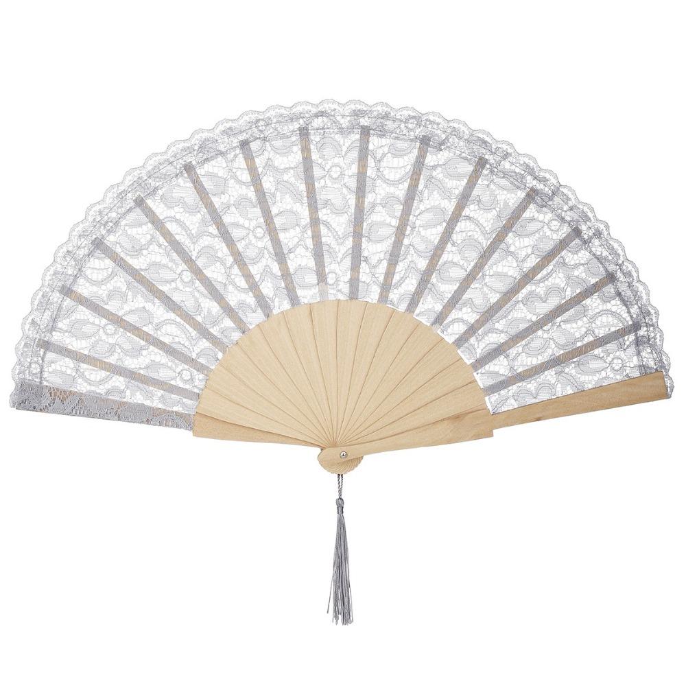 

Handheld Lace Trim Folding Fan Lightweight Dance Fan Exquisite Antiquity Folding Fans Photography