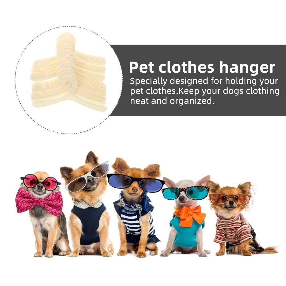 20Pcs Mini Pet Hangers Plastic Save Space Dog Clothes Hangers Children's Clothes Hangers