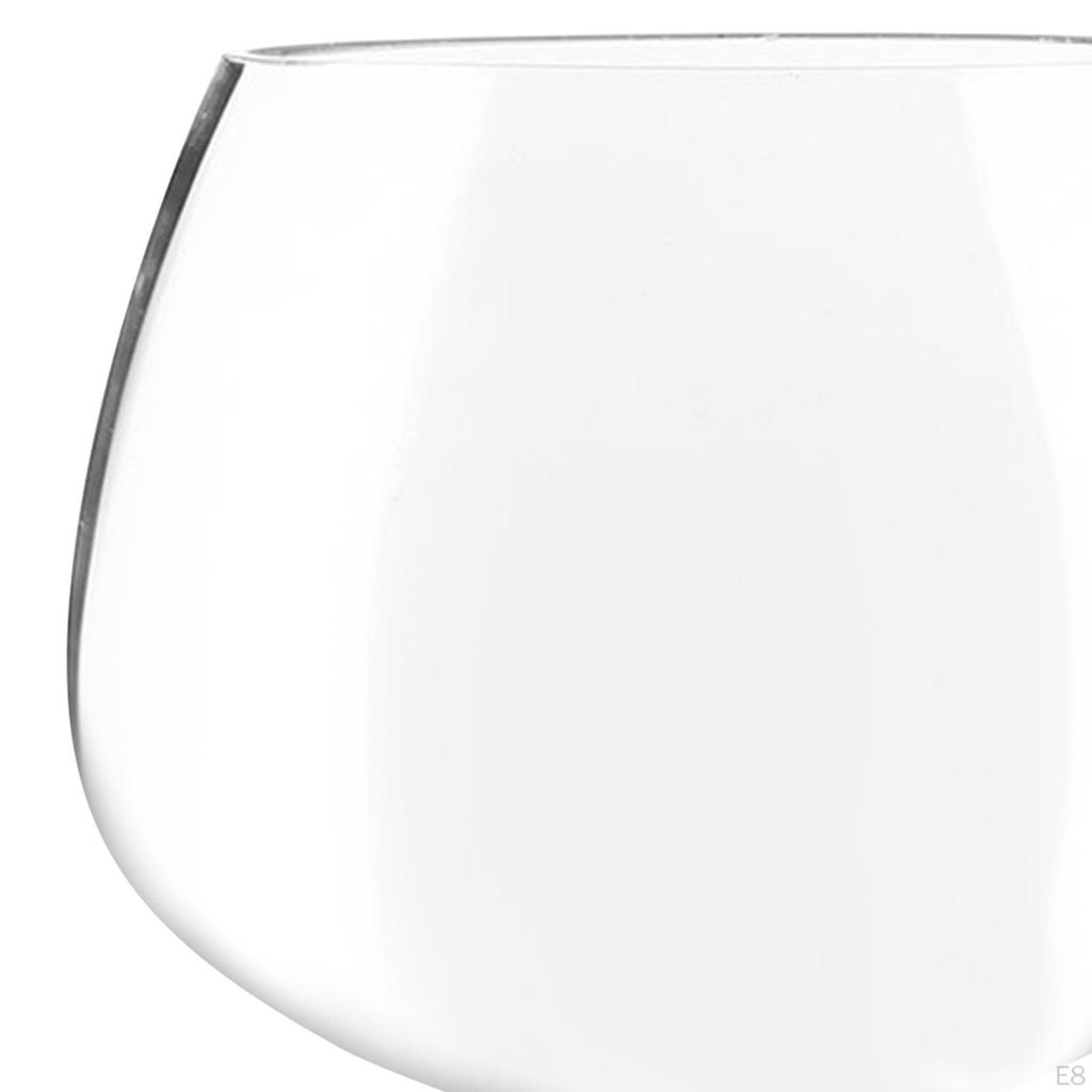 Big Clearer Glass Extra Large Goblet Hand Blown Smooth Rim Giant Clear Glass, for