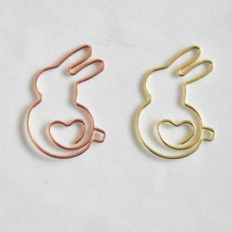 Cute Animal Shaped Golden Metal Decorative Paper Clip Bookmark Gift