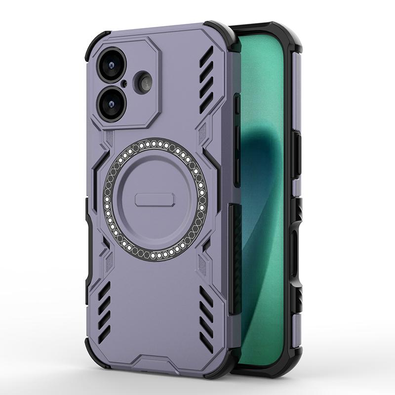 KEYSION Hollow Heat Dissipation Case for MagSafe for iPhone Air Silicone+PC Magnetic Cooling Shockproof Phone Cover for iPhone 17