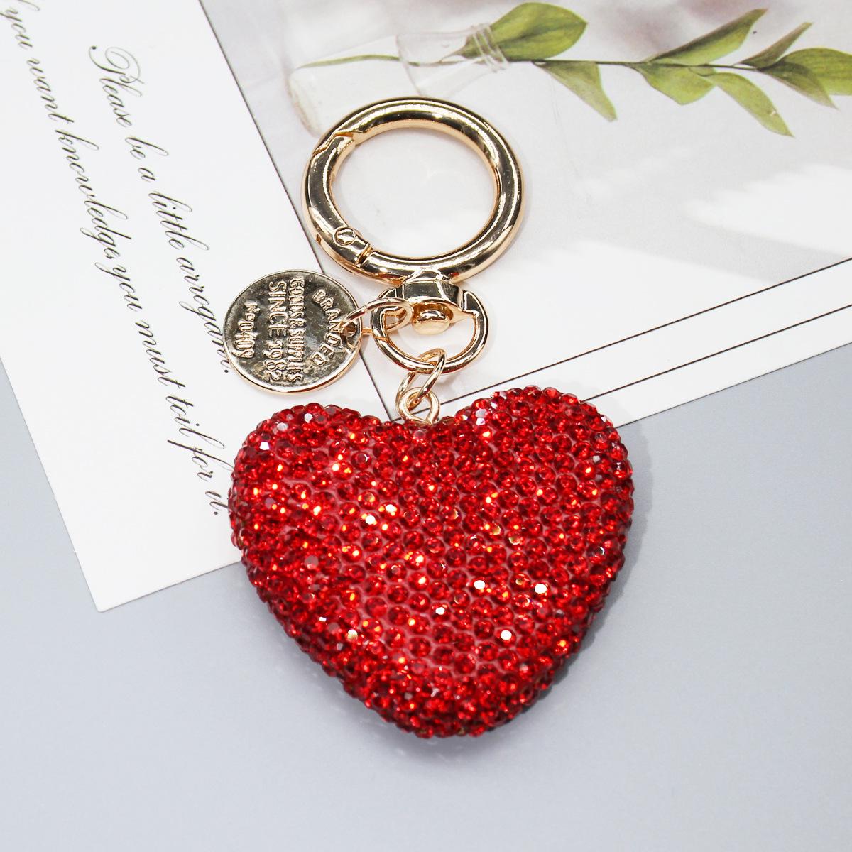 Брелок-сердце с бриллиантом и кисточкой - Модный открывающийся брелок-подвеска