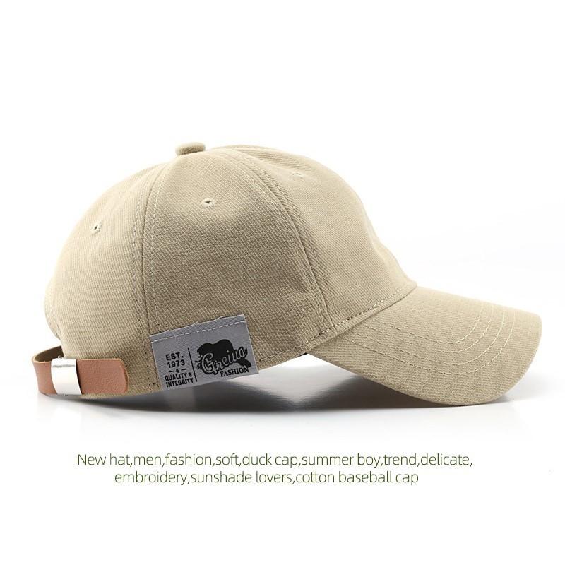 Trendy brand sticker baseball hat men and women couples versatile casual visor retro soft top pure cotton cap