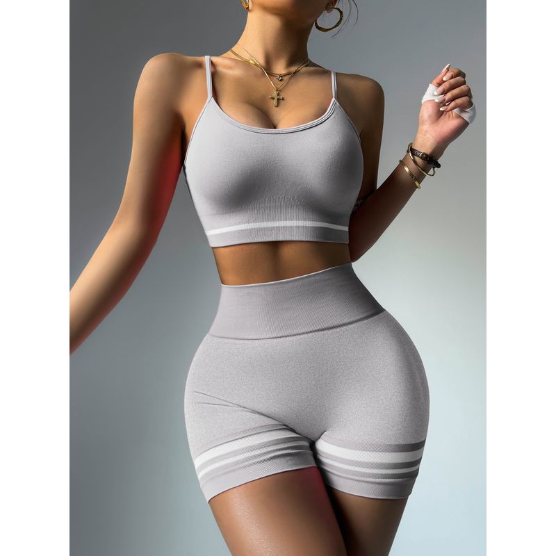2025 New Yoga Wear Women's Fancy Pilates Training Workout Clothes Sports Running Belt Chest Pad Vest Shorts