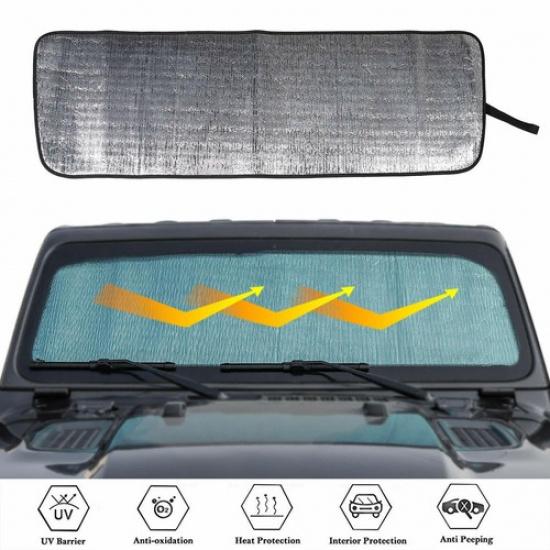 Windshield Sunshade Sun Shade Heat Shield Sun Visor Mat Fit Jeep Wrangler JL 18+