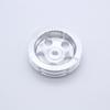 Chrome Double Groove Steering Pump Pulley Replacement Spare Part Durable Aluminum Alloy for Chevrolet Hydraulic System Repair