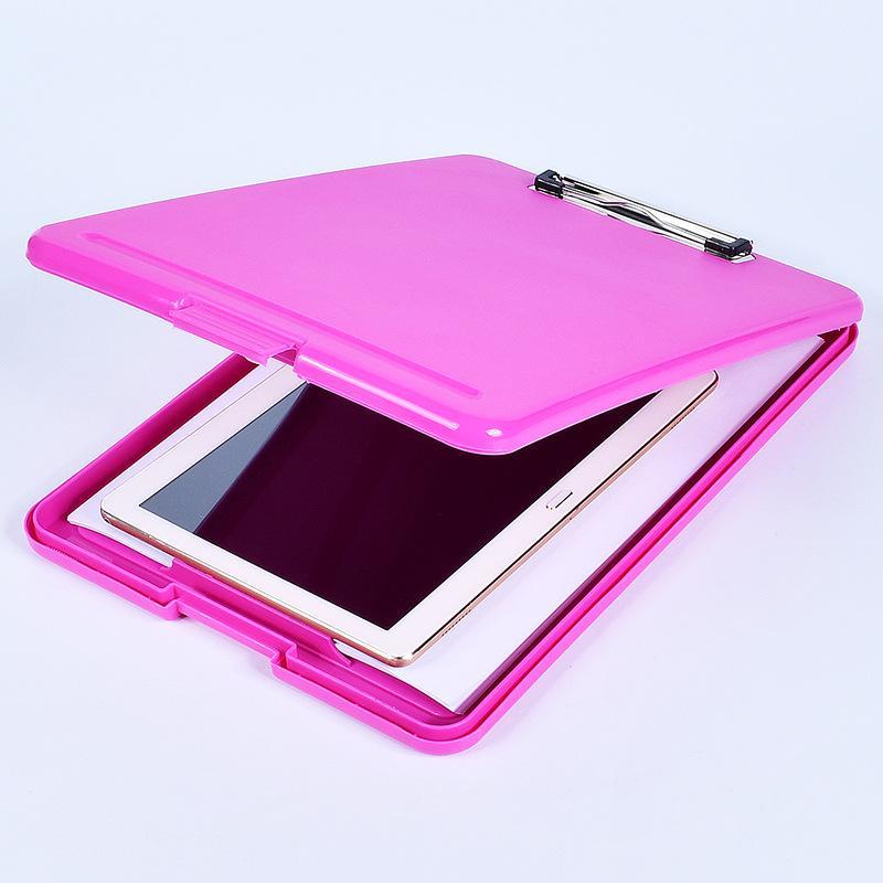 Multifunctional File Folder With Clipboard Waterproof Plastic Writing Pad For Student Teacher School