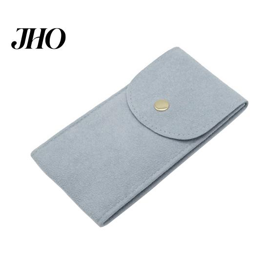 Jewelry Organizer Bag Watch Anti-wear Anti-scratch Shock-proof Press Button Short Velvet Pouch Snap Design Portable Packing Daily Use