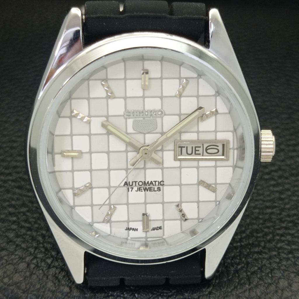 JAPAN SEIKO 5 AUTOMATIC MENS 6309A REFURBISHED WHITE COLOR DIAL WATCH A440317-4 Sk-a440317