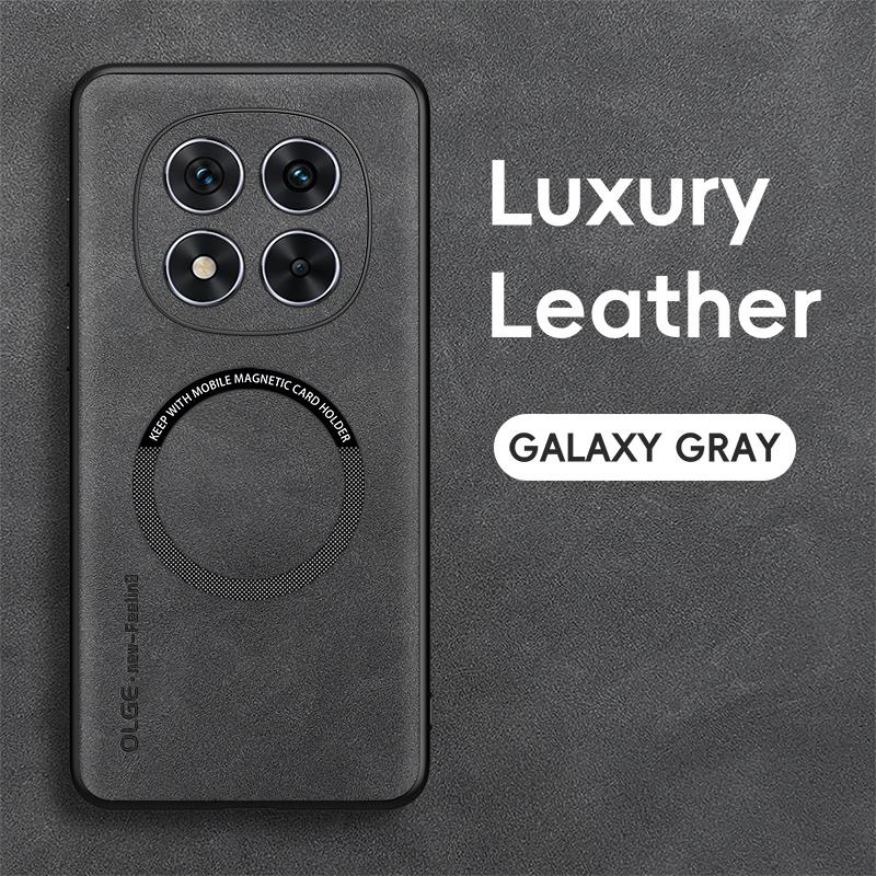 Suede Leather For Magsafe Magnetic Wireless Charge Case For Redmi Note 14 Pro Plus 13 12 Pro 5g Cover
