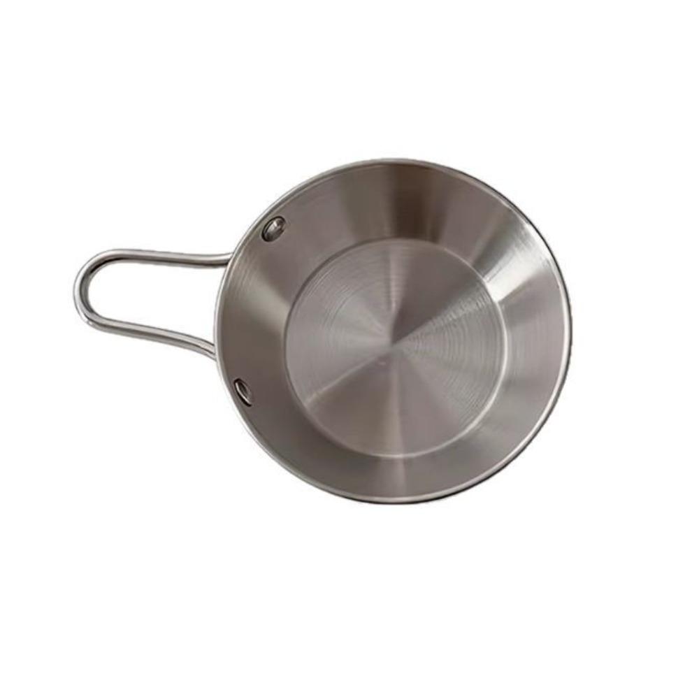 with Handle Food Sauce Bowl Durable Round Rice Wine Bowl Stainless Steel Spice Bowl Fruit Salad