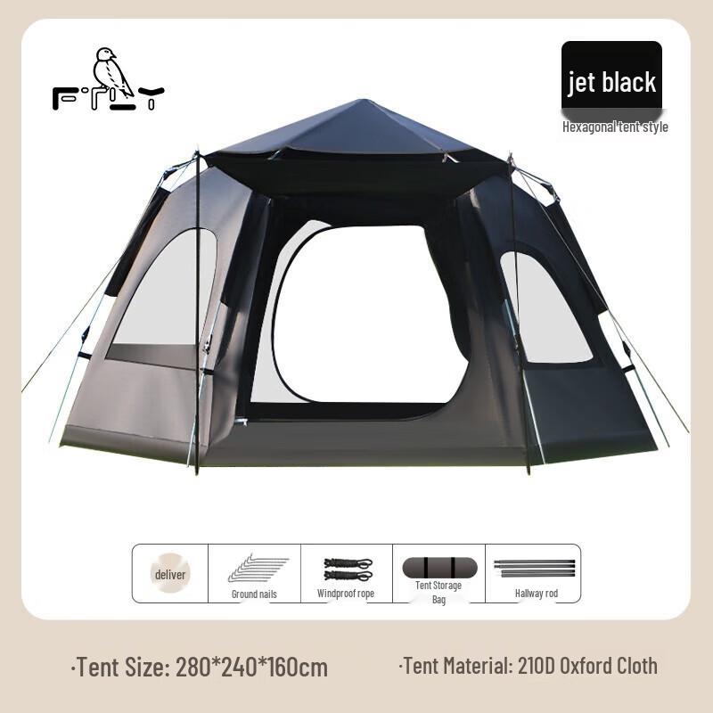 FTLY Quick Setup Hexagonal Camping Tent