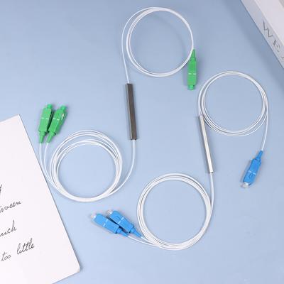 Fiber Optic Plc Splitter 1X2 Sc/Apc Sc/Upc Mini Blockless 1*2 Sc Apc/Upc Connector Fiber Splitter Ftth Single Mode
