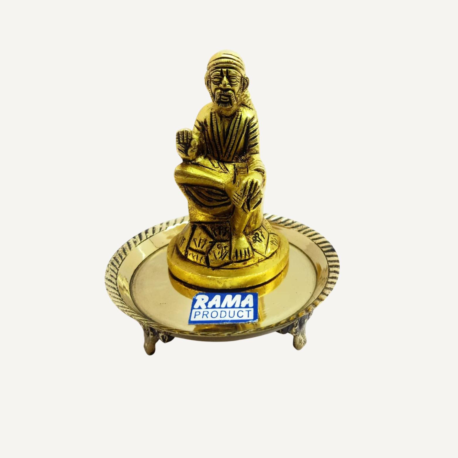 Rama Metal Brass Sai Baba Statue With Stand, Religious Idol, Sai Baba Statue