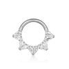 ASTM F136 Titanium with CZ Hinged Nose Ring 16G Septum Clicker Piercing Septum Daith Helix Tragus Earrings New Body Jewelry