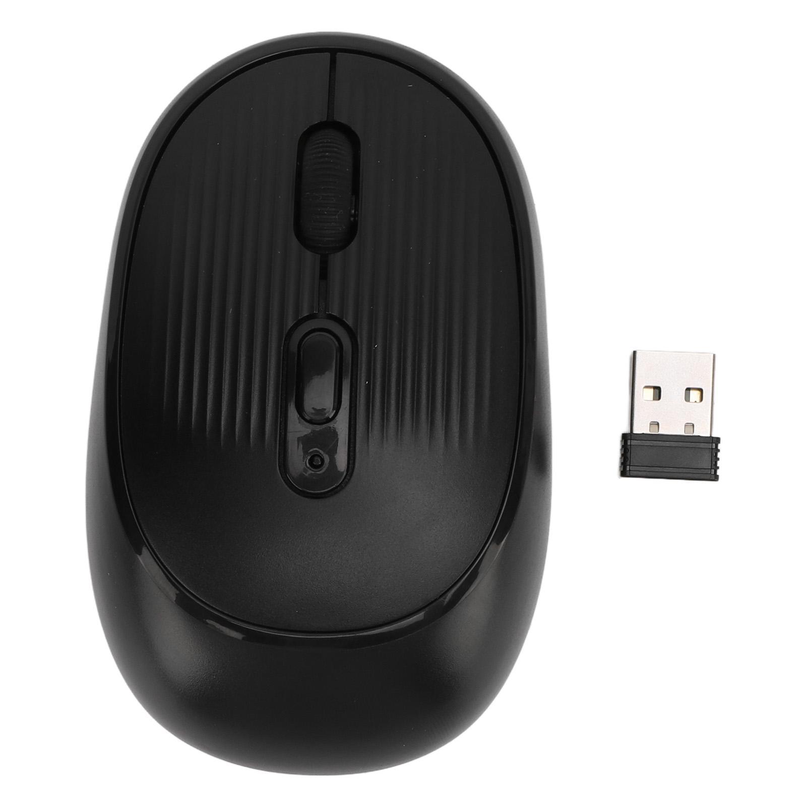 

Беспроводная мышь тихая портативная 800 1600 2400 DPI 2.4G беспроводная оптическая мышь с USB-приемником для Ch Black