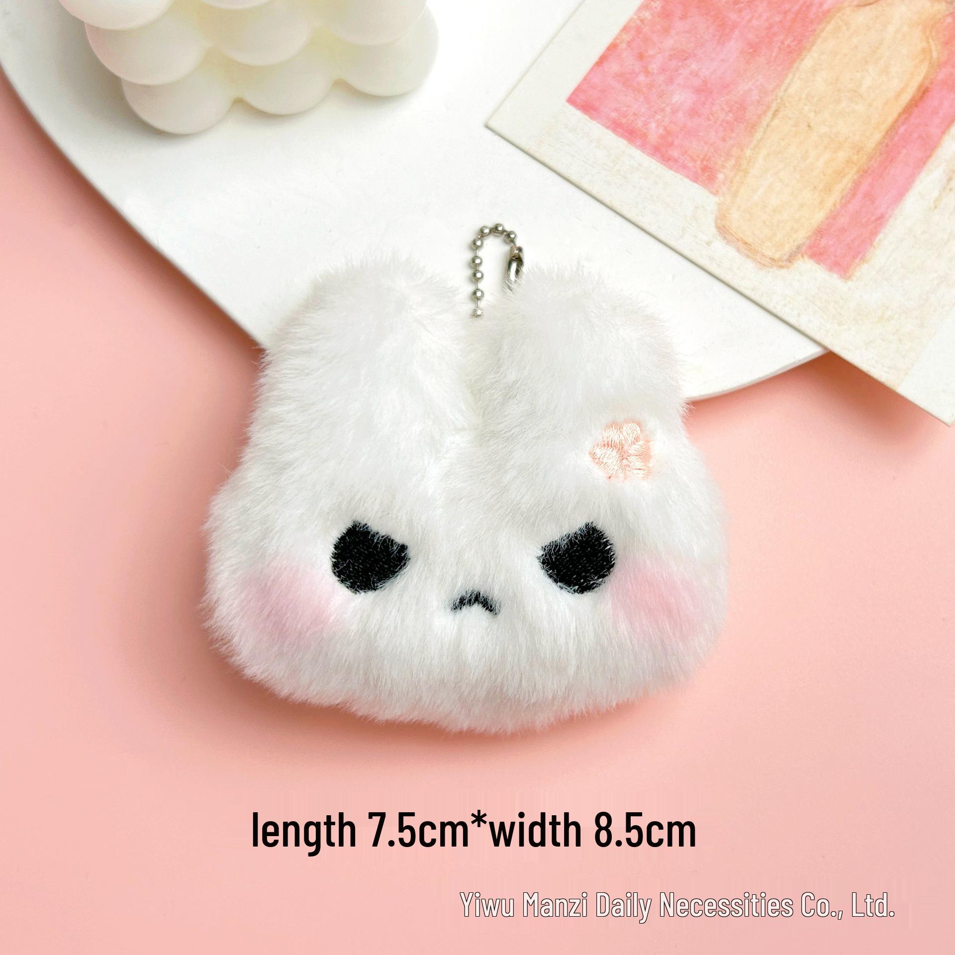 

Adorable Angry Rabbit Plush Pendant Keychain: Student Doll Backpack Charm & Gojo Satoru Cat Keyholder