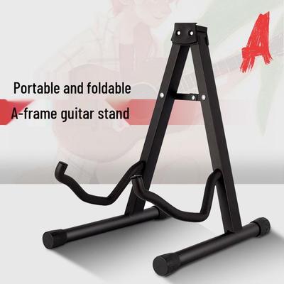 Wooden A-frame Stand for Guitars & Bass - Ideal for Acoustic, Electric & Folk Instruments