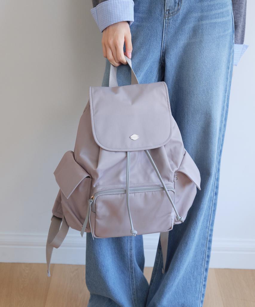 Yuppe Pocket Nylon Backpack_Light Gray