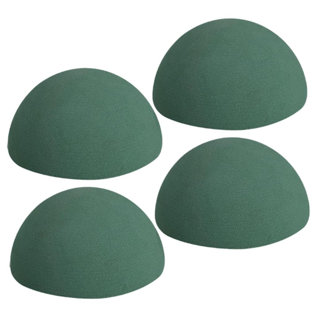 4 Pieces Foam Half Balls Hemispherical Plant Foams Accessories Blocks Green for Garden Birthday