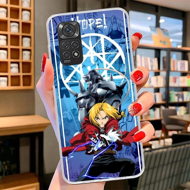 Fullmetal Alchemist Anime Cover Phone Case For Xiaomi Redmi Note 15 14 13 12 11 10 Pro Plus 14S 12S 11S 11T 11E 10S Soft Fundas