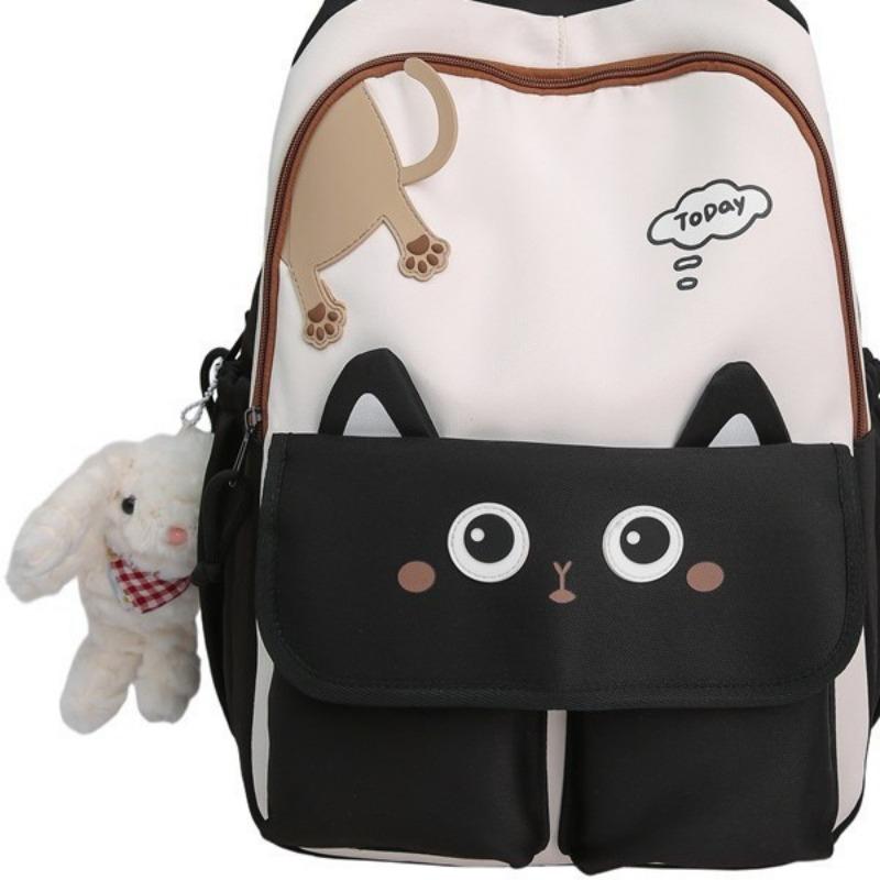 High Value, Fresh and Sweet, Cute Cat Backpack, Lightweight and Large-capacity Backpack for Junior High School Students