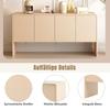 Sideboard Aufbewahrungsschrank, Moderne Schlichter Anrichte mit 4 Türen, Verstellbares Regal, Lagerschrank Beistellschrank
