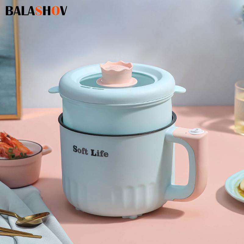 

1.8L Multifunctional Electric Pan Mini Rice Cooker Multicooker Skillet Non-stick Cookware Pot Home and Kitchen Items
