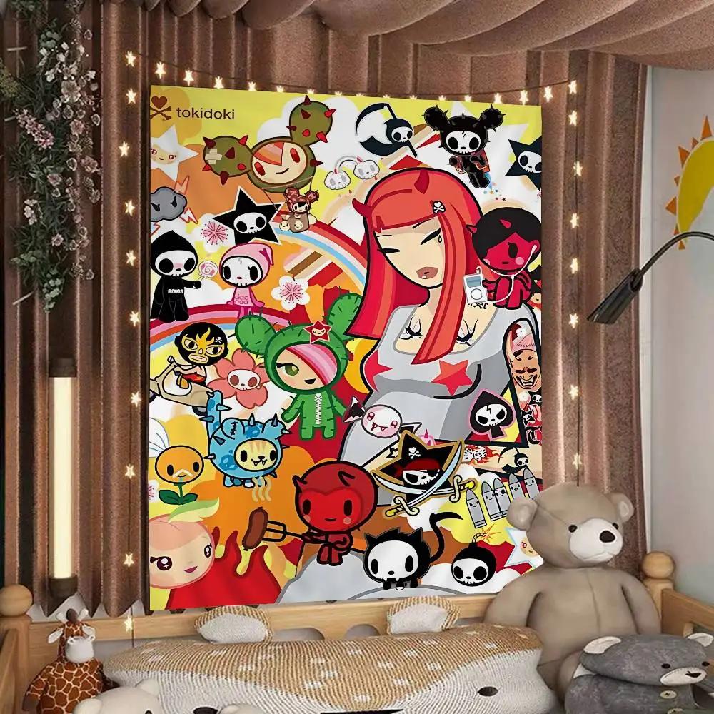 VIKAMA JapaneseStyle Cartoon Girl Tapestry For Wall Hanging In The Living Room As Well As For Bedroom Home Decoration