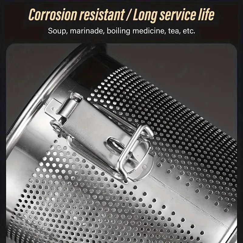 Stainless Steel Brine Cage Seasoning Fine Mesh Tea Strainer Brine Stew Supplies Filter Seasoning Bag Spice Box