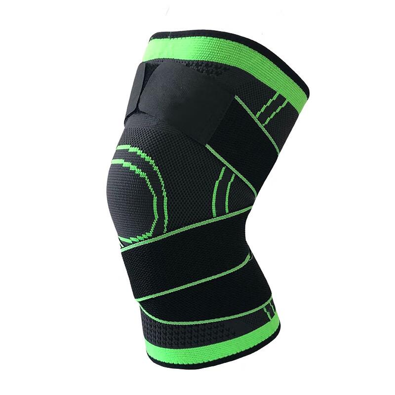 Athletic Compression Knit Knee Support with Strap L