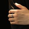 Adjustable Open Ring Men Women Vintage Cross Geometric Design Copper Statement
