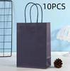 Candy Colorful Shopping Bags 10PCS Kraft Paper Gift Candy Bag Colored Hand-held Paper Bags Wedding Party Decoration Gift