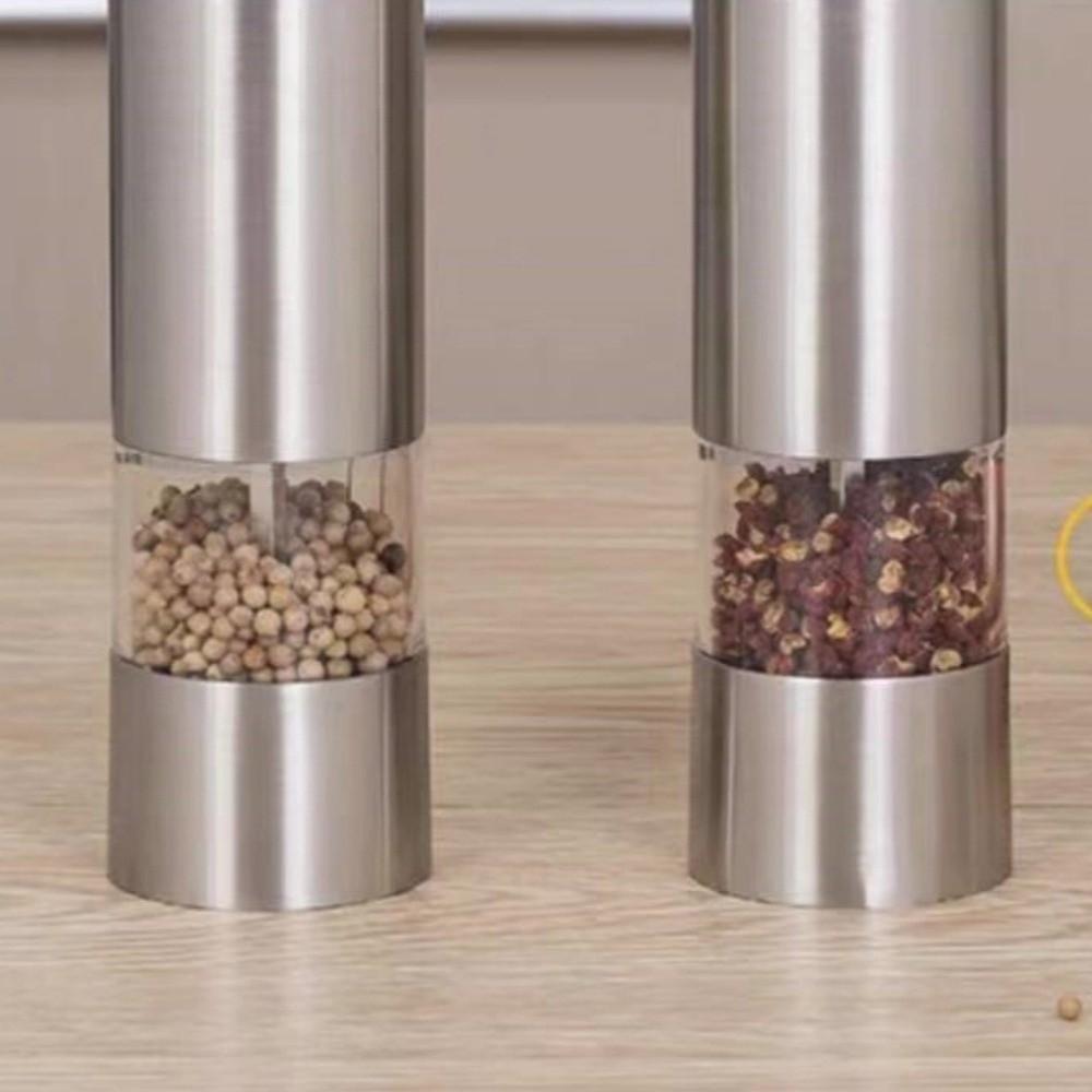 Viewable Electric Salt Pepper Grinder One Handed Operation Pepper Grinder  Kitchen