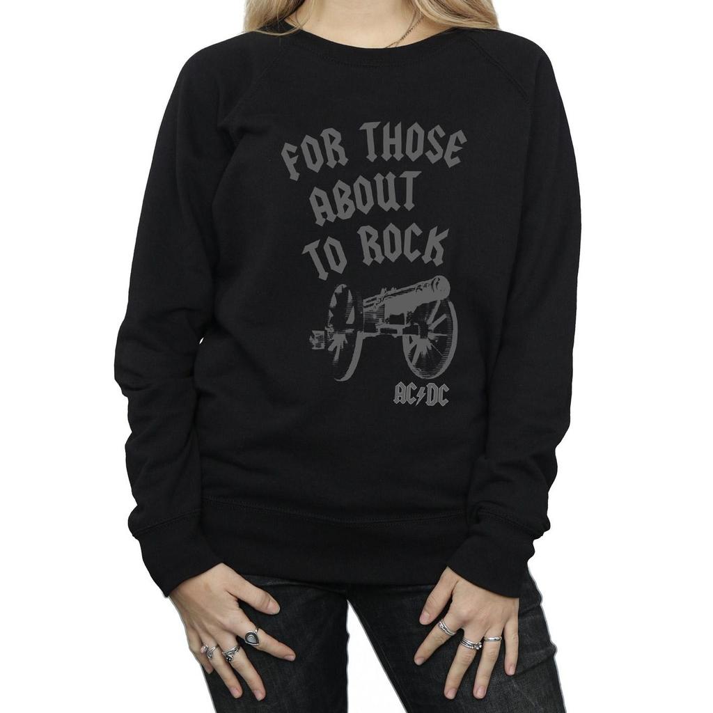 AC/DC Womens/Ladies For Those About To Rock Cannon Sweatshirt