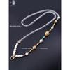 White Crystal Bead Thangka Amulet Necklace & Sweater Chain