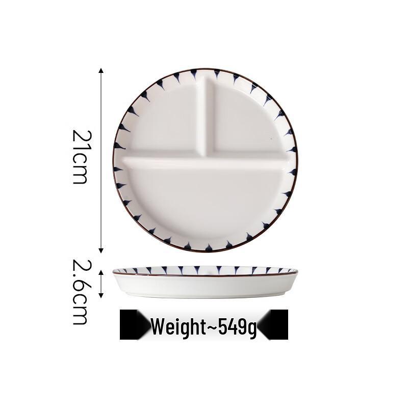 Креативная керамическая тарелка для ужина с 3 отделениями ZISIZ