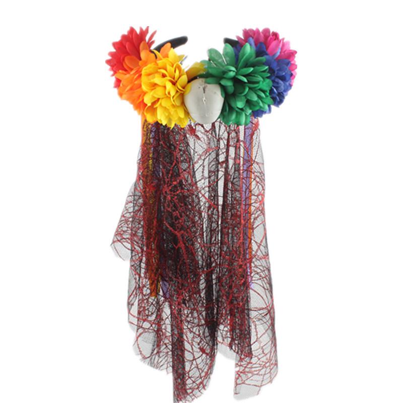 Elegantes Rosenblumen-Netz-Stirnband für Partys und Veranstaltungen