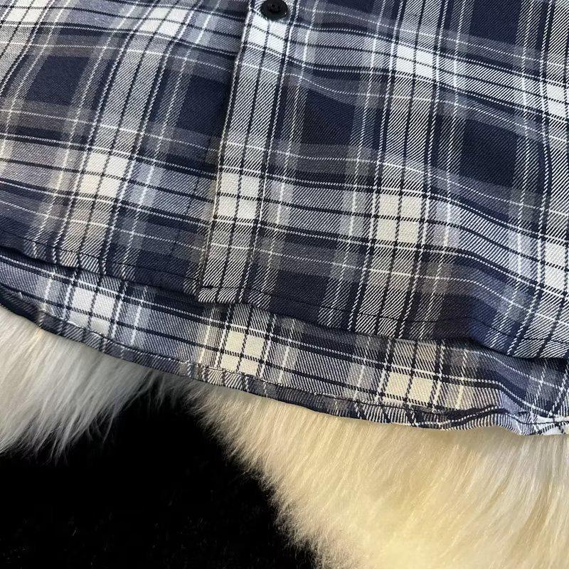 Men's Chic Korean Style Retro Plaid Long-Sleeve Sun-Proof Cardigan Shirt - Autumn Fashion