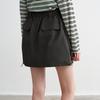 Chuyu Women's 2026 Spring Workwear Slub Cotton Short Skirt