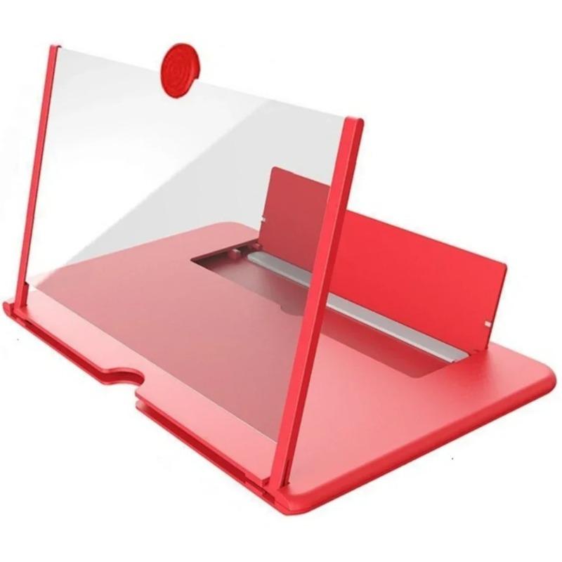 1pc 12/10 Inch 3D HD Mobile Phone Screen Magnifier, Foldable Stand with Phone Holder, Video Amplifier for Movies, Reading